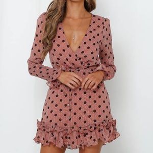 Saints + Secrets rust print dress. Brand new!